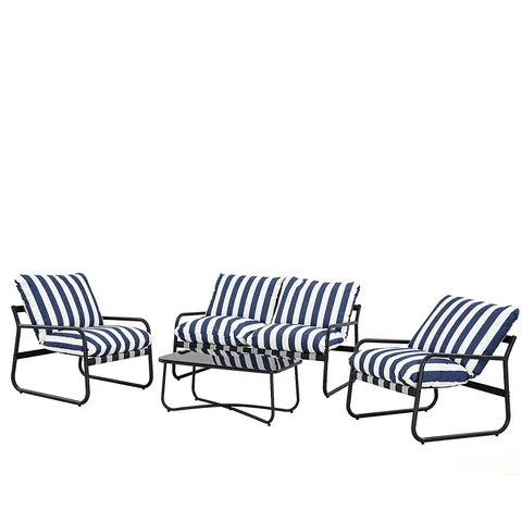 GARDEN STORIES 4 SEATER LOUNGE SET WITH COFFEE TABLE  