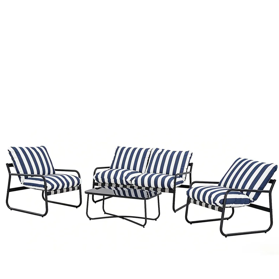 GARDEN STORIES 4 SEATER LOUNGE SET WITH COFFEE TABLE  