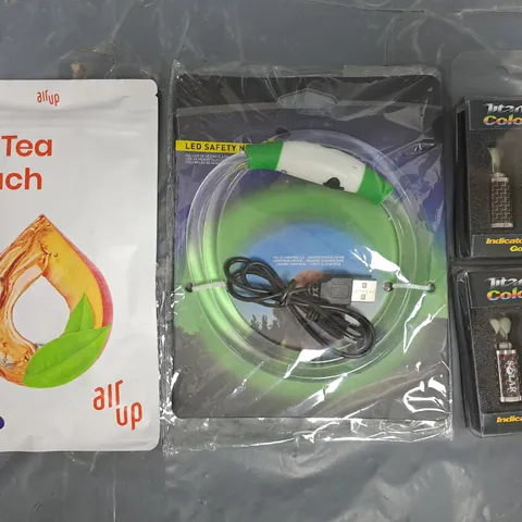 APPROXIMATELY 20 ASSORTED HOUSEHOLD ITEMS TO INCLUDE AIR UP POD, LED DOG SAFETY NECKLACE, ETC