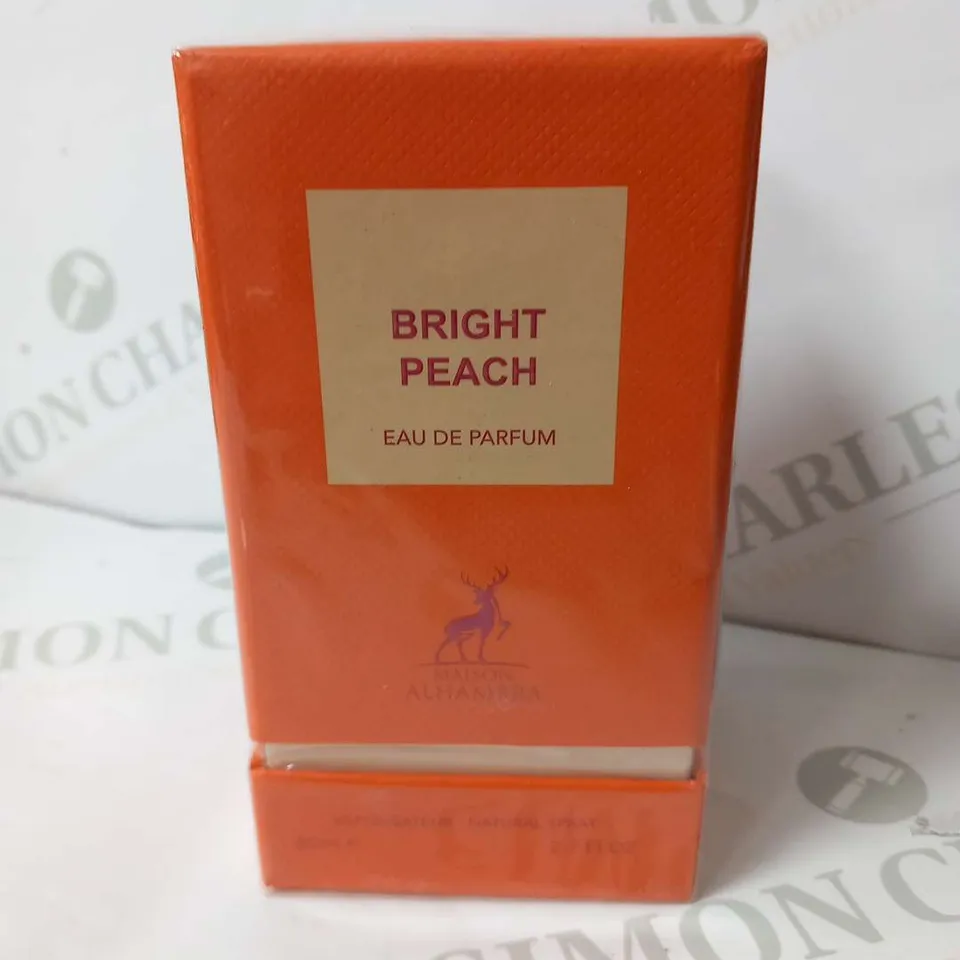 BOXED AND SEALED BRIGHT PEACH EAU DE PARFUM MAISON ALHAMBRA 80ML