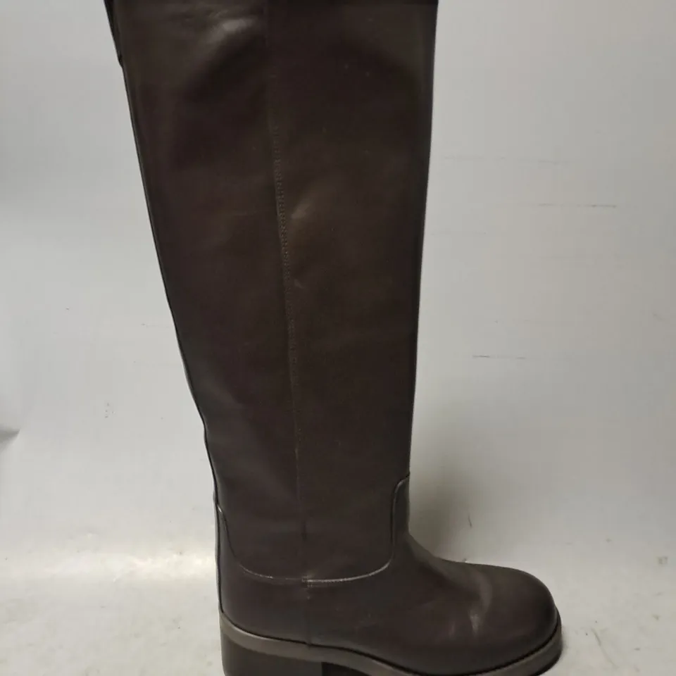 PAIR OF ARKET TALL BOOTS IN DARK BROWN SIZE 7