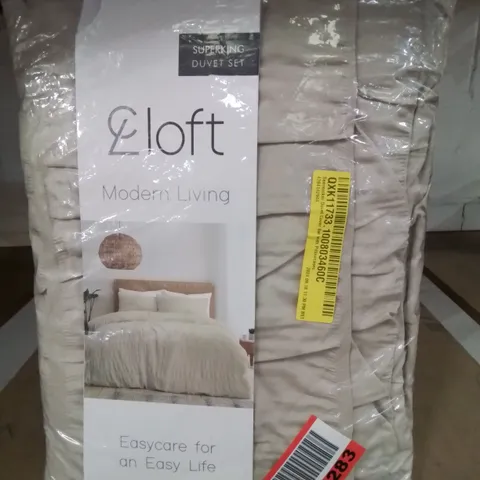SEERSUCKER DUVET COVER SET WITH PILLOWCASES