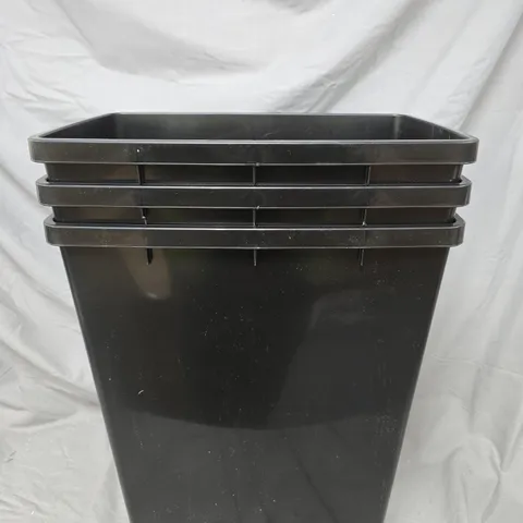 SET OF 3 RECYCLING UTILITY BINS 40L