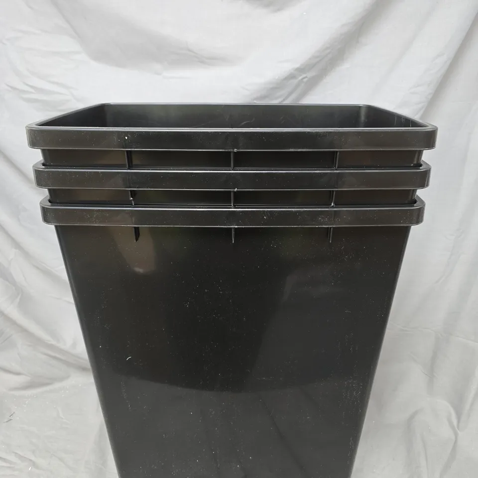 SET OF 3 RECYCLING UTILITY BINS 40L
