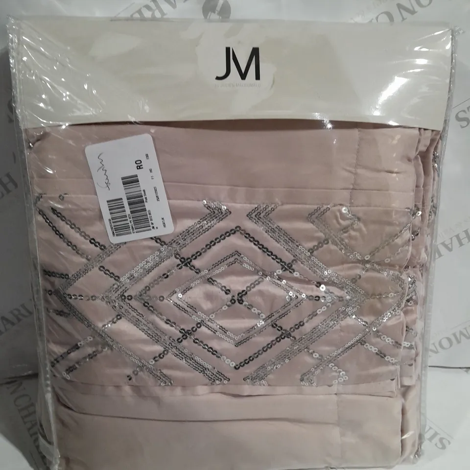 JM BY JULIEN MACDONALD DECO STYLE SEQUIN BEDDING 6 PIECE SET - PINK - DOUBLE