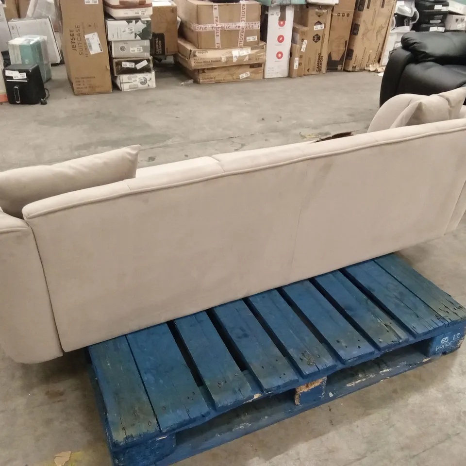 LOREN 3 SEATER SOFA, CHAMPAGNE CLASSIC VELVET