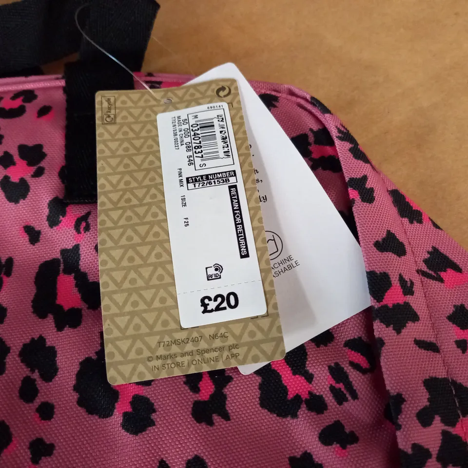 M&S PINK ANIMAL SPOT BACKPACK