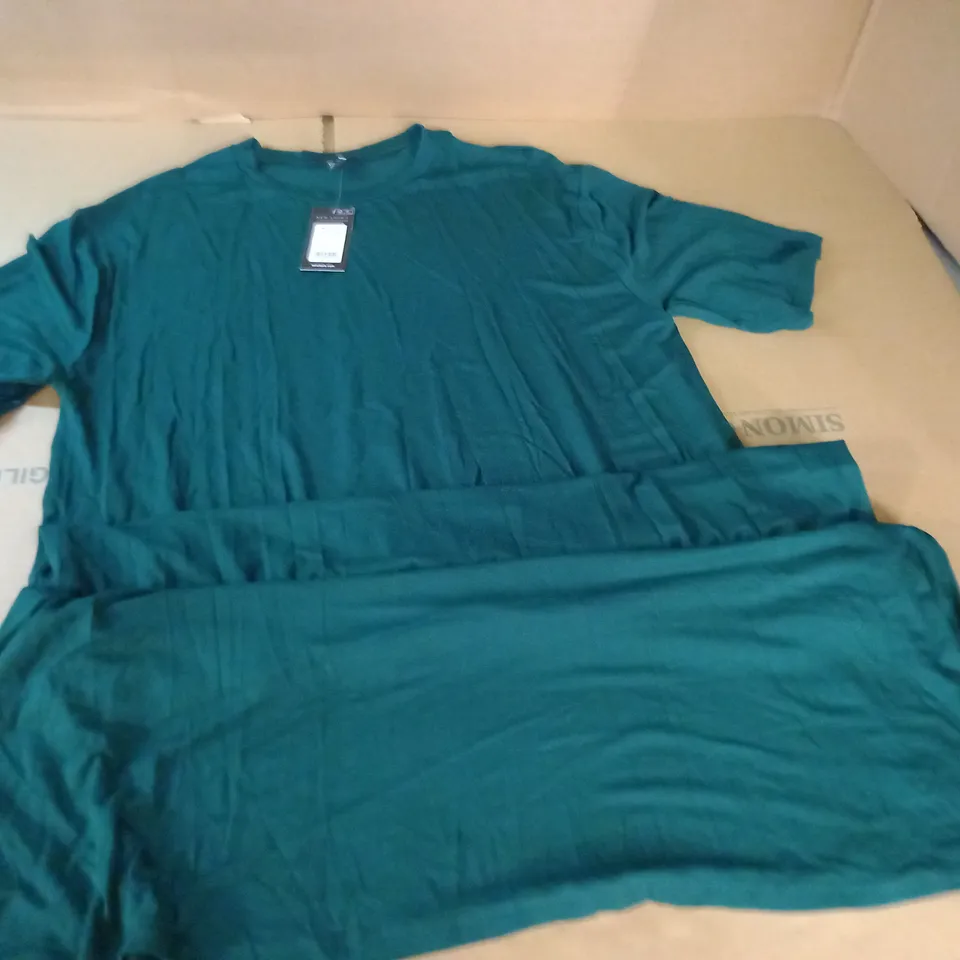 NEW LOOK GREEN T-SHIRT MIDI DRESS - UK 18