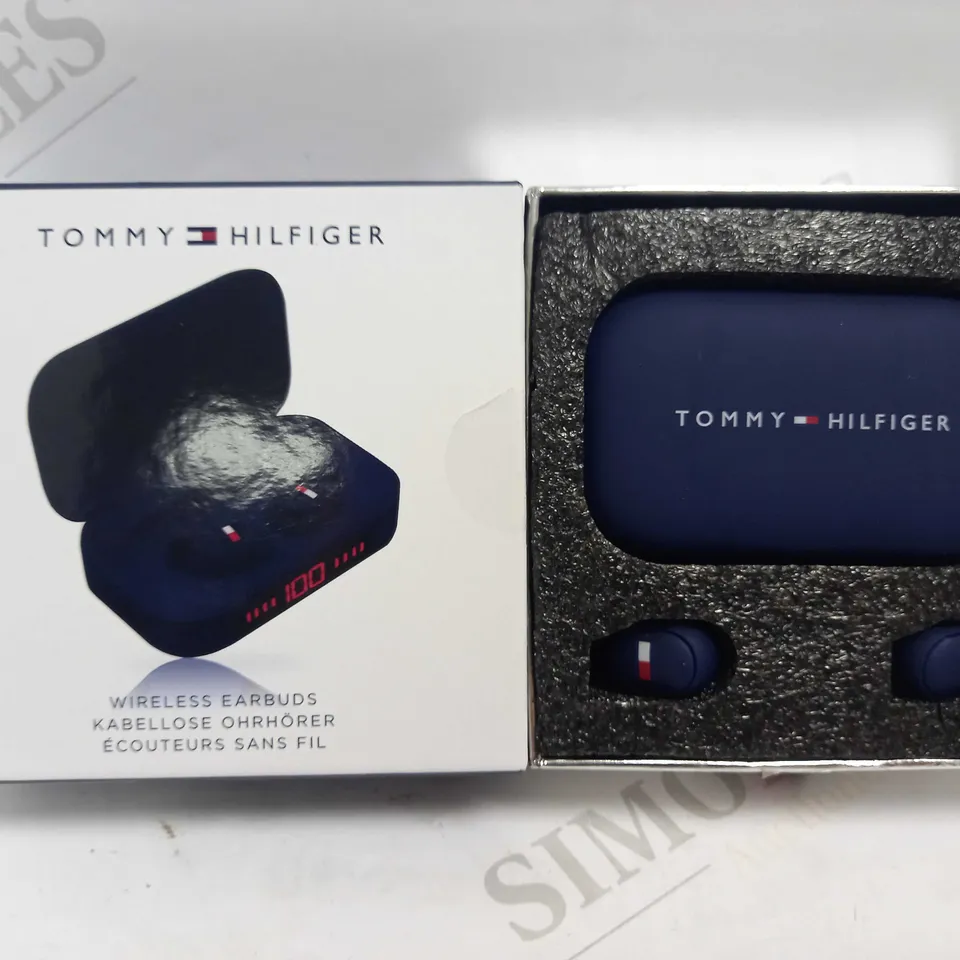 TOMMY HILFIGER NAVY WIRELESS EARBUDS  RRP £90