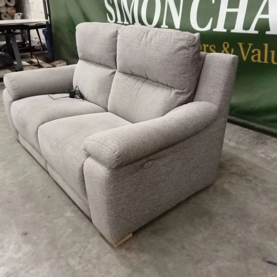 QUALITY DESIGNER ITALIAN MADE MORENO 2 SEATER MAXI FABRIC ELECTRIC RECLINER SOFA 