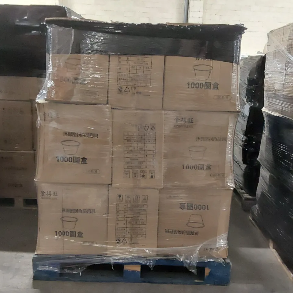 PALLET TO CONTAIN A LARGE ASSORTMENT OF SEALED FOOD CONTAINERS 
