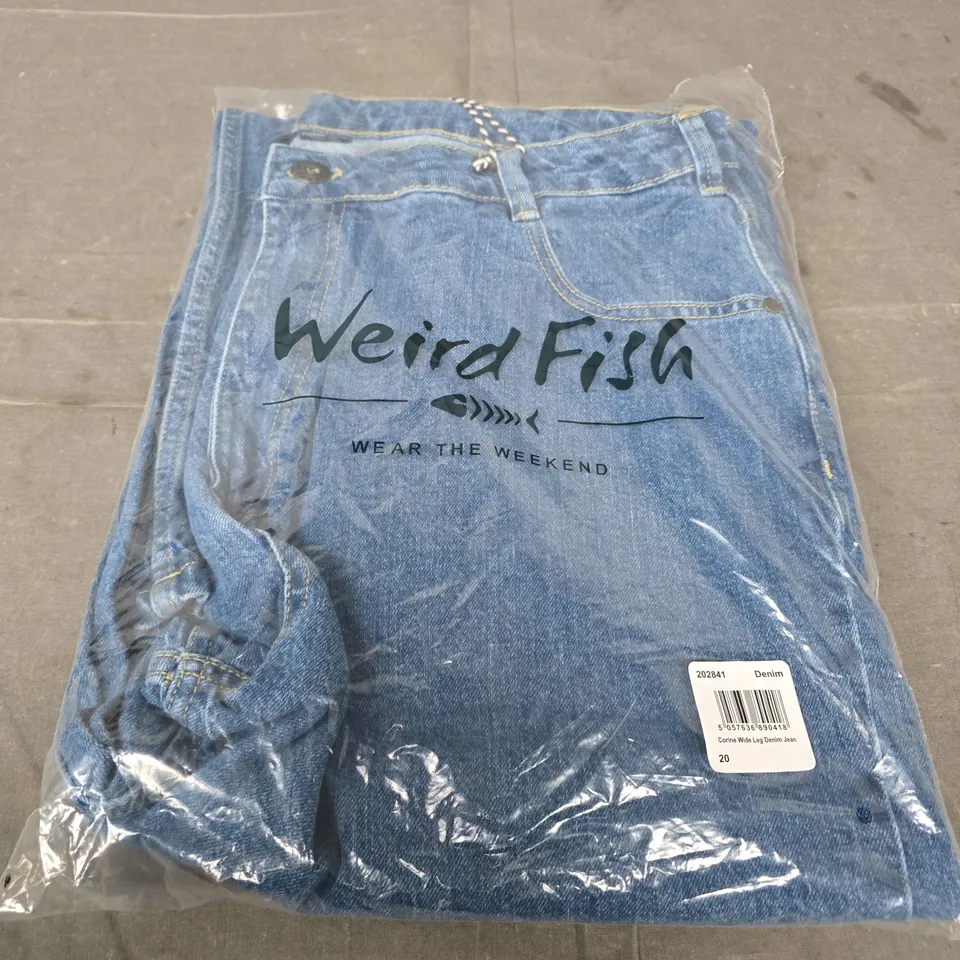 UK 20 WEIRD FISH CORINE WIDE LEG DENIM JEANS
