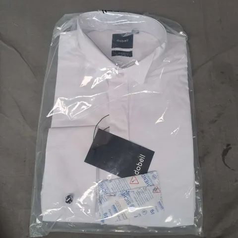 DOBELL SLIM FIT WING COLLAR SHIRT IN WHITE SIZE 15/38CM