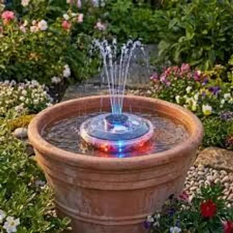 BOXED SFIXX RECHARGEABLE FOUNTAIN AND LIGHT SHOW WITH REMOTE