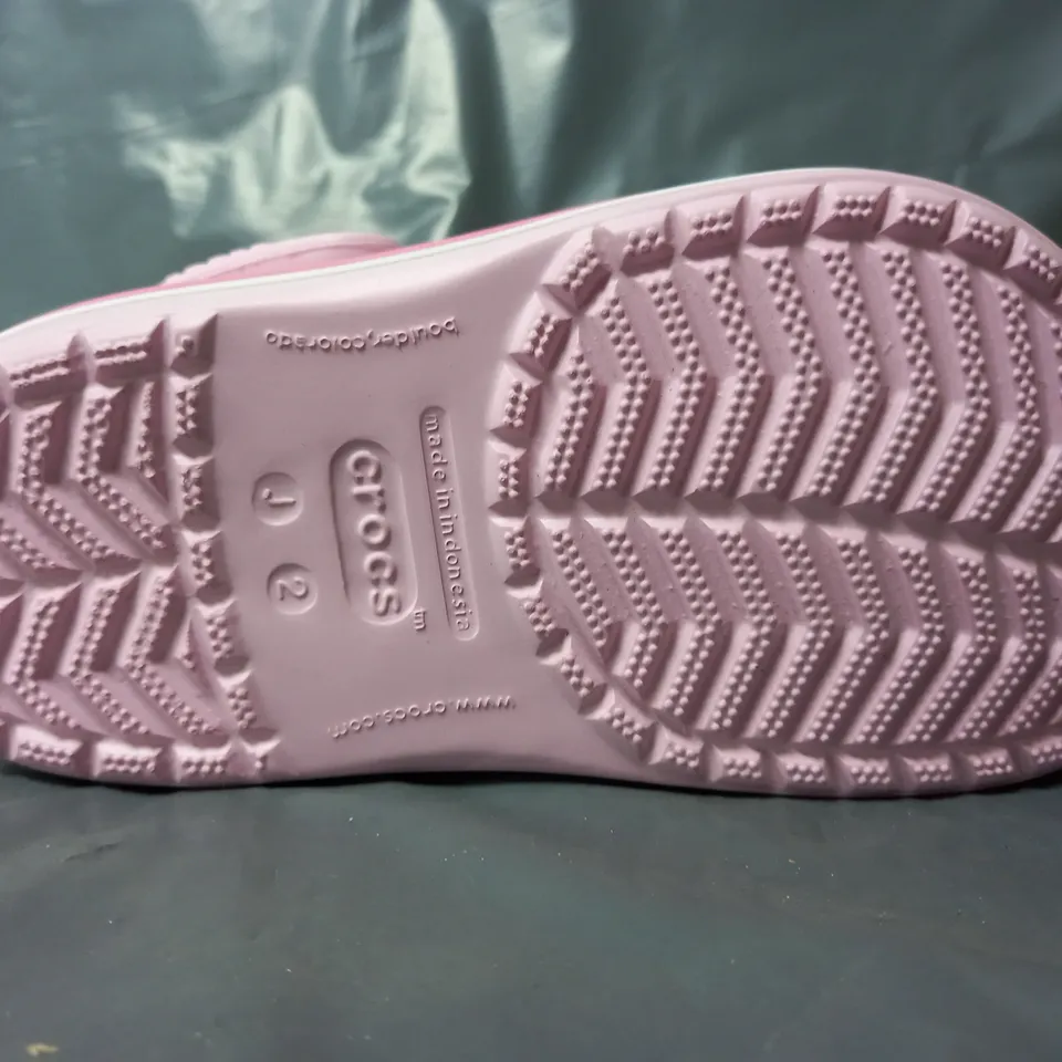 PAIR OF CROCBAND CLOGS IN PINK - UK J2