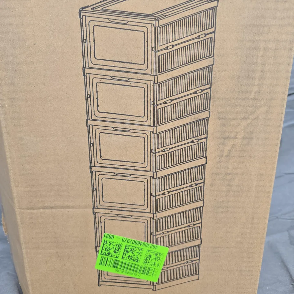 COLLAPSIBLE WHITE PLASTIC STORAGE UNIT