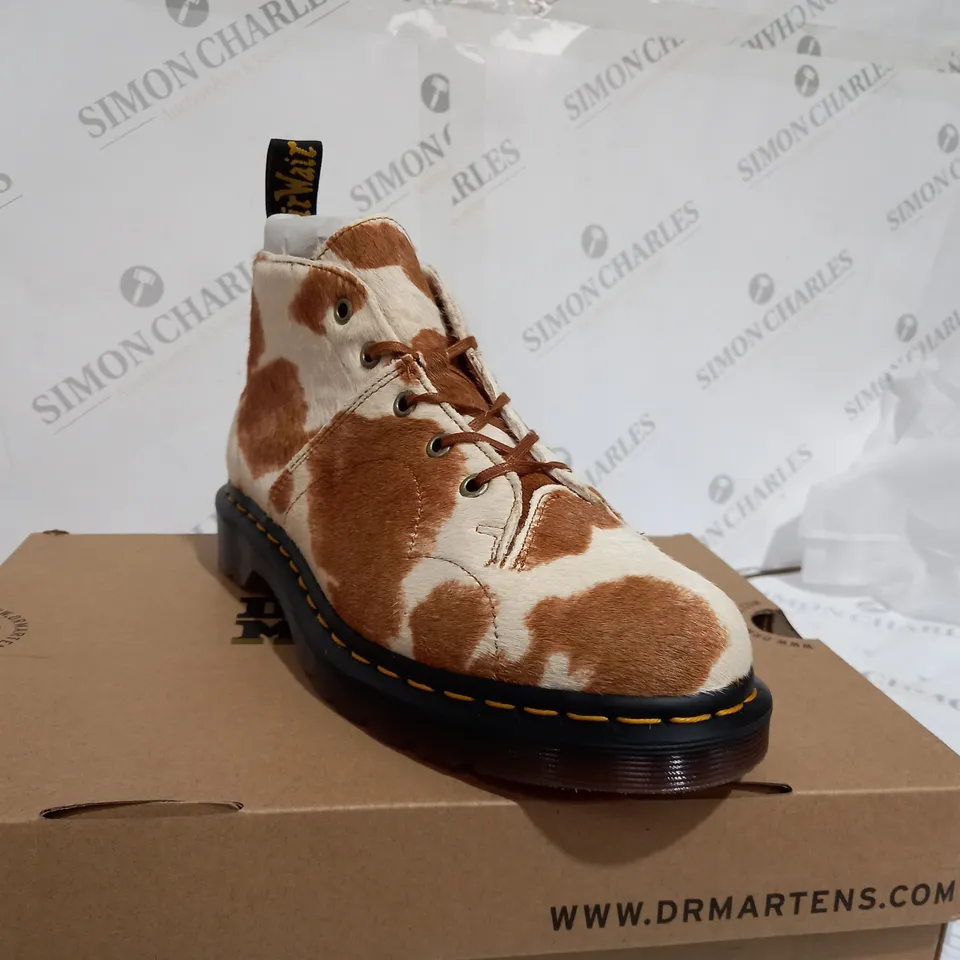BOXED DR MARTENS JERSEY COW PRINT SHOES - UK SIZE 7
