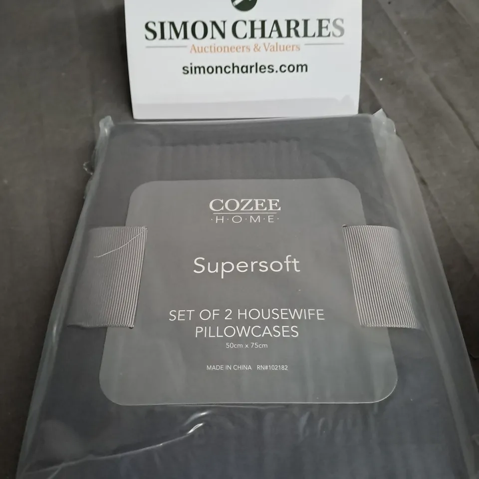 COZEE HOME SUPERSOFT SET OF 2 HOUSEWIFE PILLOWCASES 