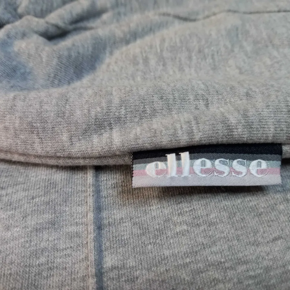 ELLESSE GREY MARL/LOGO CUFFED JOGGERS - SIZE 8