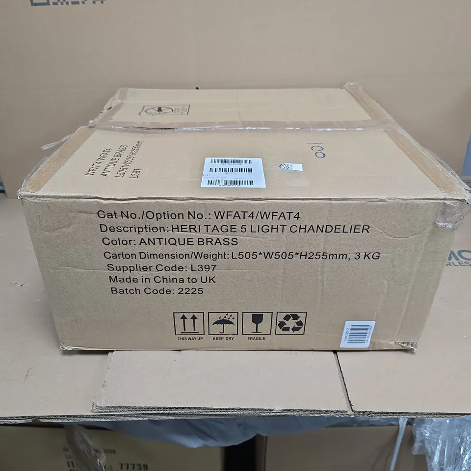 BOXED THE VERY COLLECTION HERITAGE 5 LIGHT CHANDELIER