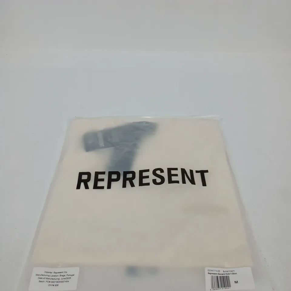 REPRESENT OWNERS CLUB T-SHIRT – BUTTERCREAM, UK SIZE M