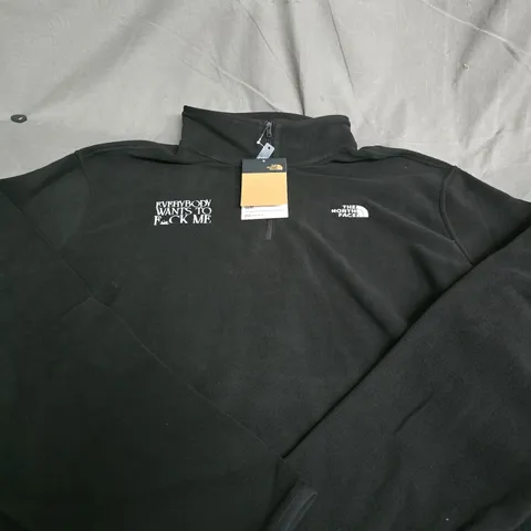 THE NORTH FACE GLCR FLC 1/4 ZIP JACKET – BLACK, MEN’S XXL (UK 2XL)