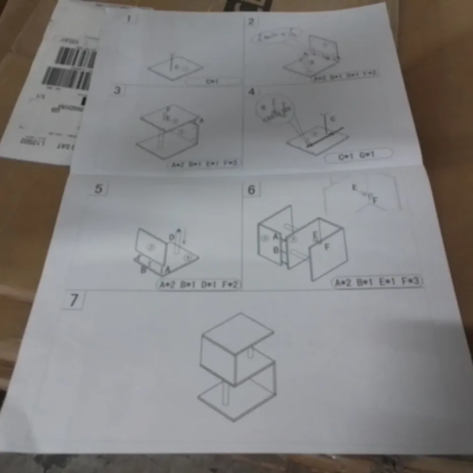 BOXED WHITE WOODEN SIDE UNIT D0035WH