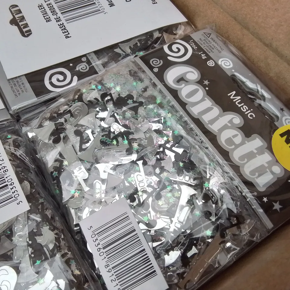 PALLET CONTAINING 59 BOXES OF BRAND NEW MUSIC CONFETTI - 144 PIECES PER BOX / APPROXIMATELY 8496 TOTAL