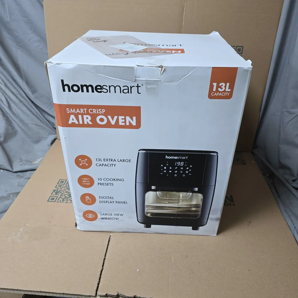 HOMESMART SMART CRISP AIR OVEN 13L, BLACK - BOXED 