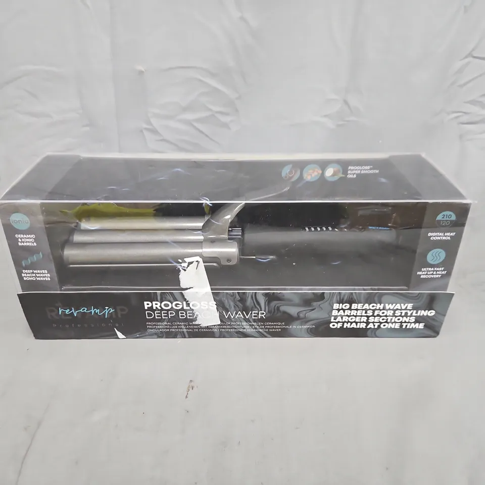 REVAMP PROGLOSS DEEP BEACH WAVER WV-2000 – BOXED HAIR STYLING TOOL