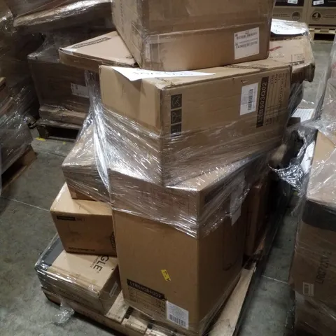 PALLET CONTAINING ASSORTED PRODUCTS INCLUDING SHOE BOX, GARMENT RACK & TRASH CAN