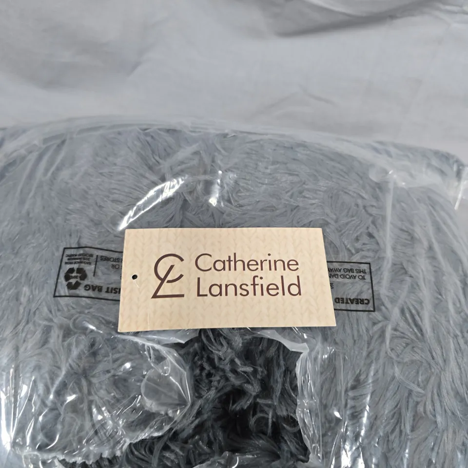 CATHERINE LANSFIELD CUDDLY CUSHION 45X45 CM – GREY/BLUE, 100% POLYESTER