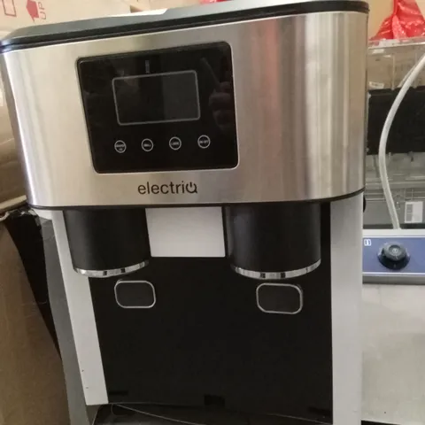 ELECTRIQ COUNTERTOP ICE MAKER WITH ICE CRUSHER AND WATER DISPENSER IN STAINLESS STEEL/BLACK