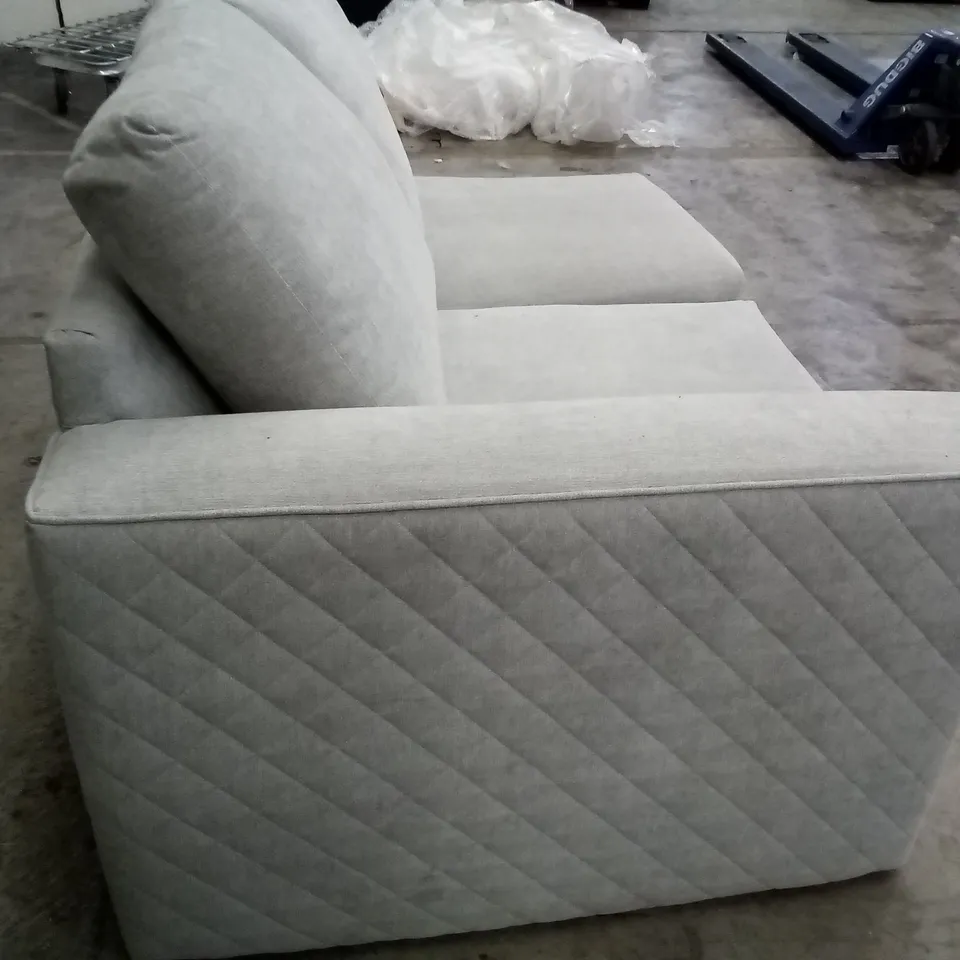 QUALITY DESIGNER ENZO LHF 2 SEATER ARMED UNIT LIGHT GREY