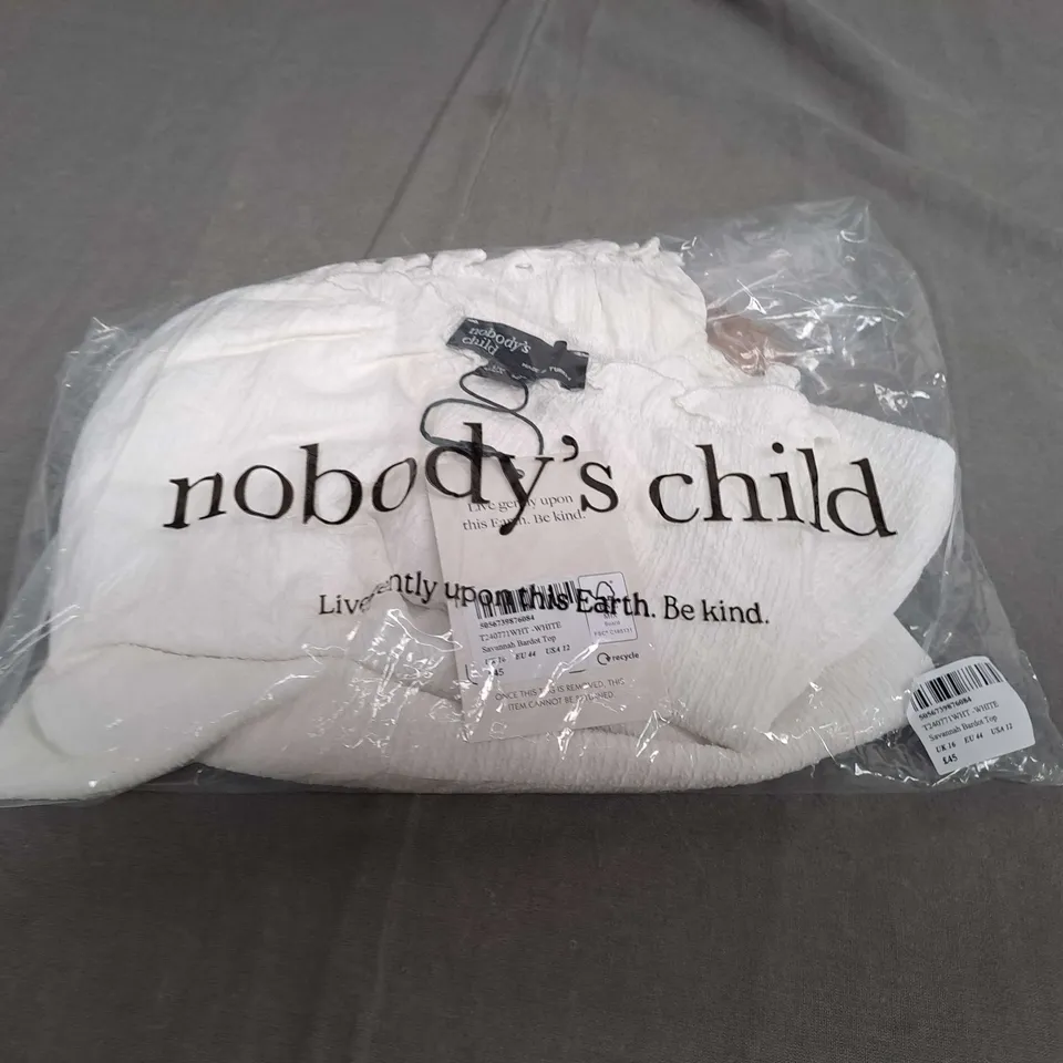 BAGGED NOBODYS CHILD SAVANNAH BARDOT TOP SIZE 16