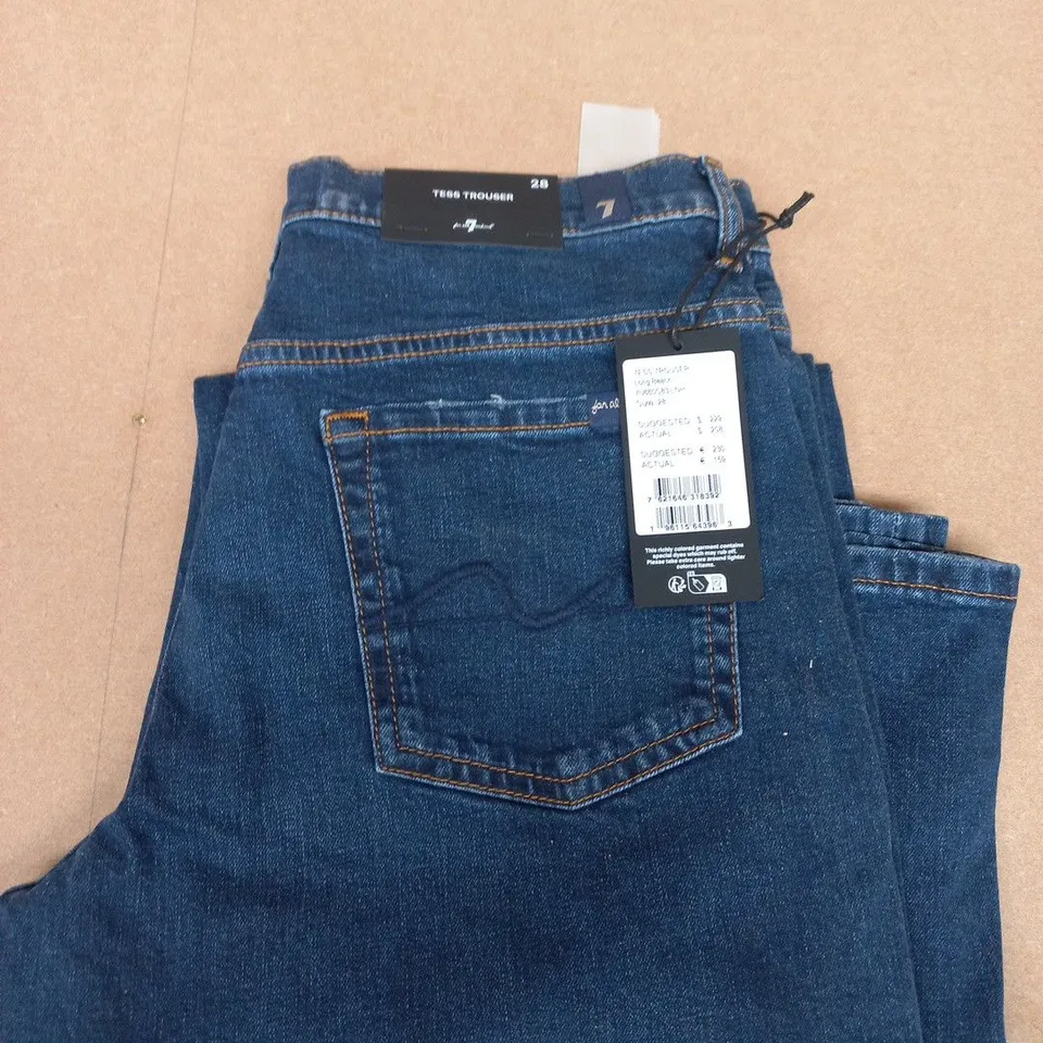 7 FOR ALL MANKIND TESS TROUSER LONG BEACH DENIM JEANS – SIZE 28