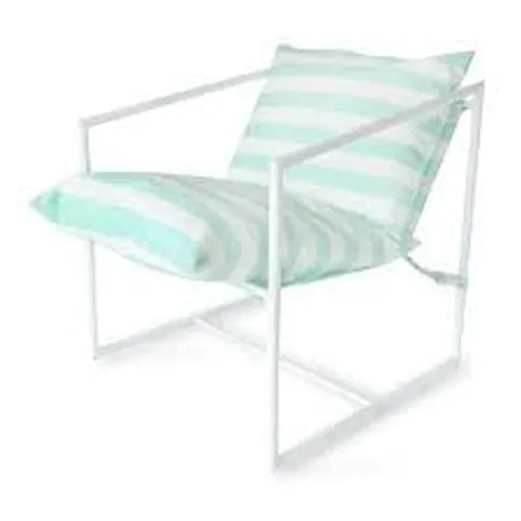 GARDEN STORIES SORBET COLLECTION INDOOR OUTDOOR STRIPED LOUNGE CHAIR