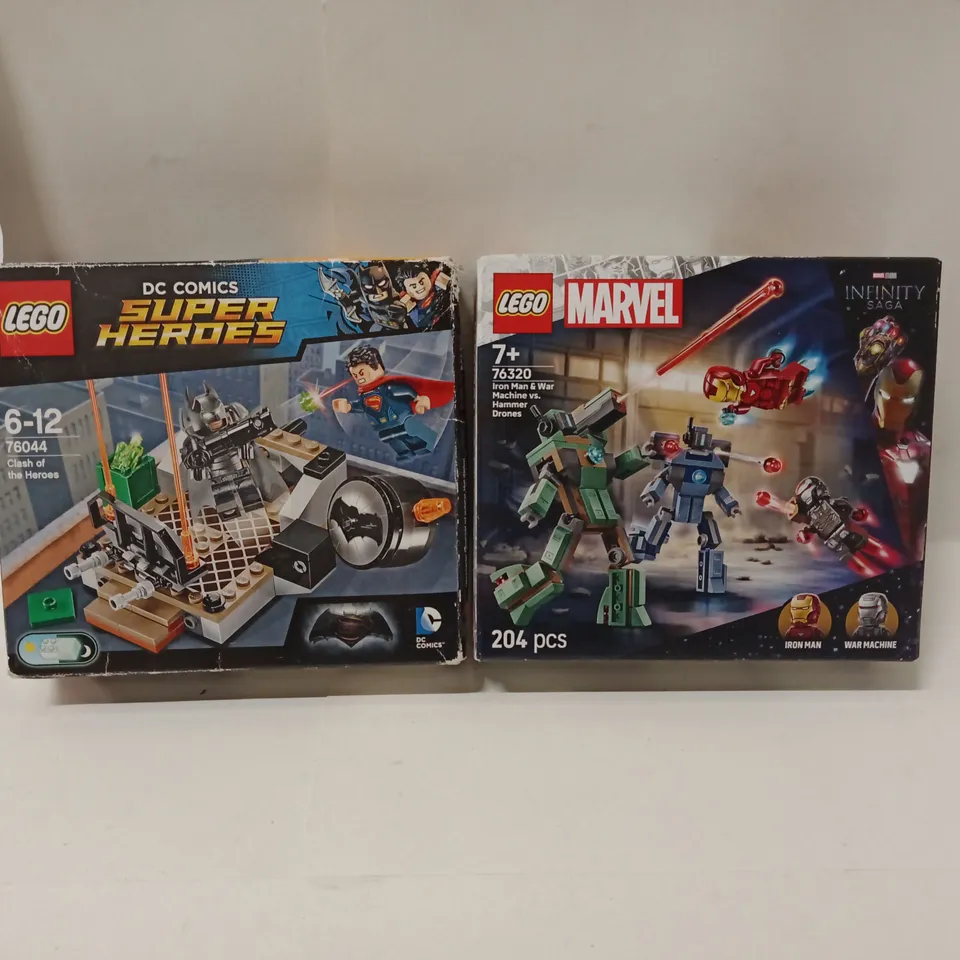 LEGO DC COMICS SUPER HEROES 76044 & LEGO MARVEL 76320 SETS (TWO BOXES) – BOXED