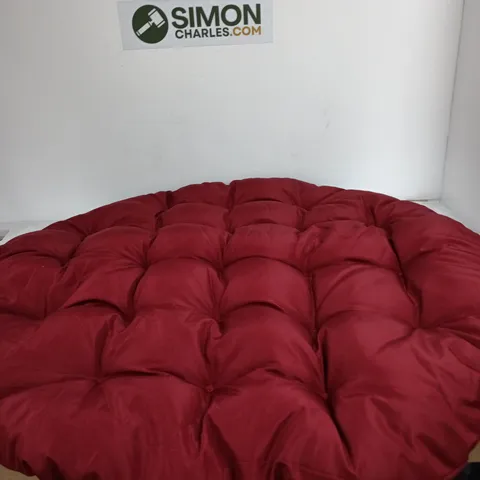 ROUND RED TUFTED FLOOR CUSHION (POUFFE)