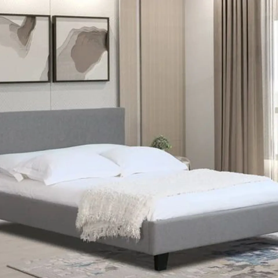 BOXED PRADO FABRIC BED FRAME (2BOXES)