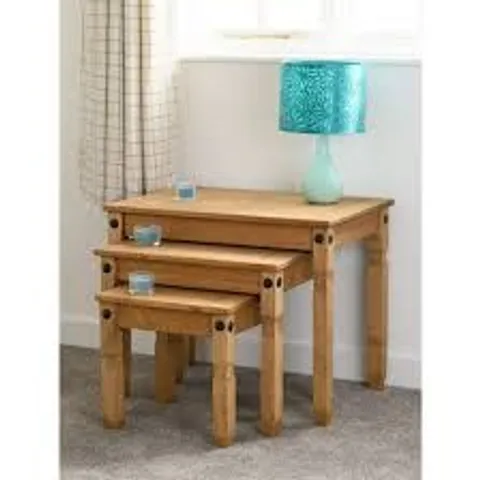 BOXED CORONA NEST OF TABLES - PINE (1 BOX)