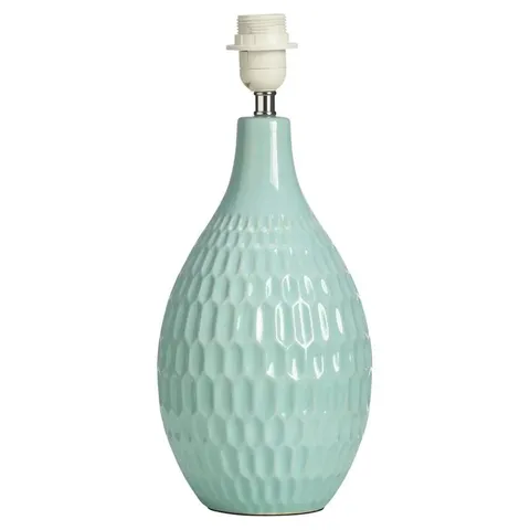 BOXED PITTSBURGH CERAMIC TABLE LAMP BASE - LIGHT BLUE (1 BOX)