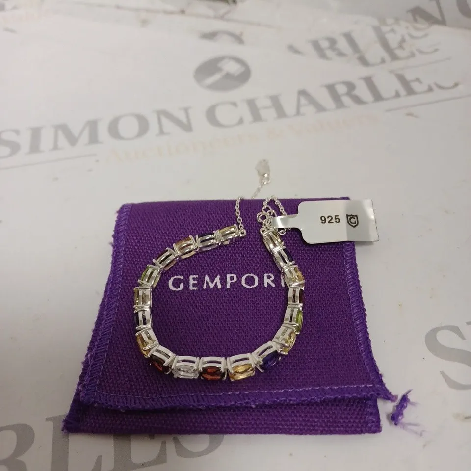 GEMPORIA MULTI-COLOURED STONE BRACELET 
