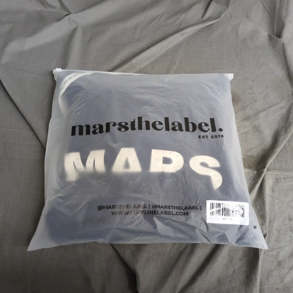 MARSHELABEL NAVY HOODIE WITH METAL STUD LETTERING AND KANGAROO POCKET SIZE L