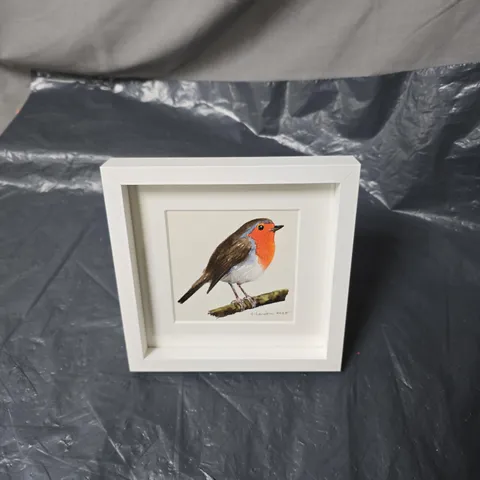 A  LARION – ORIGINAL ROBIN PAINTING, FRAMED