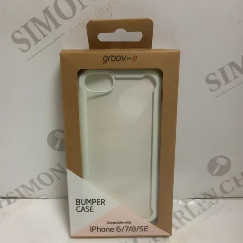 BOX OF 100 BRAND NEW GROOV-E IPHONE 6/7/8/SE BUMPER PHONE CASES IN WHITE