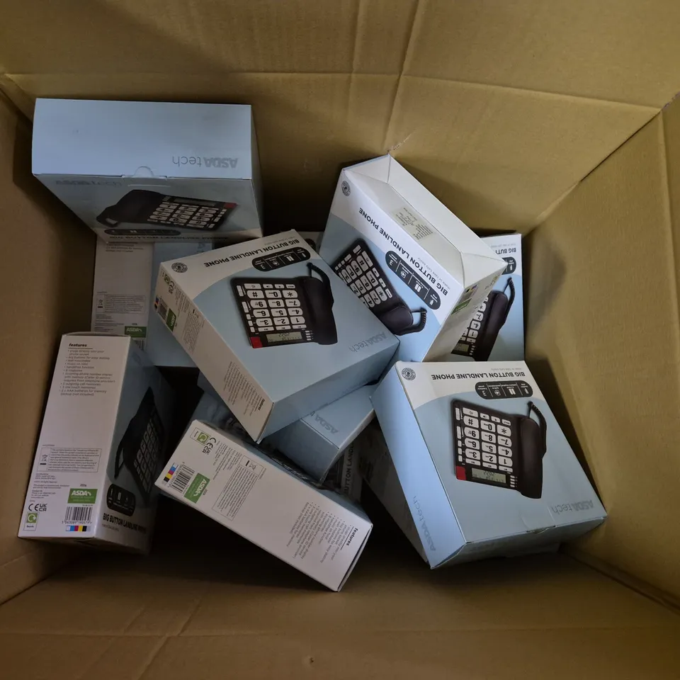 APPROXIMATELY 12 BIG BUTTON LANDLINE PHONES - COLLECTION ONLY