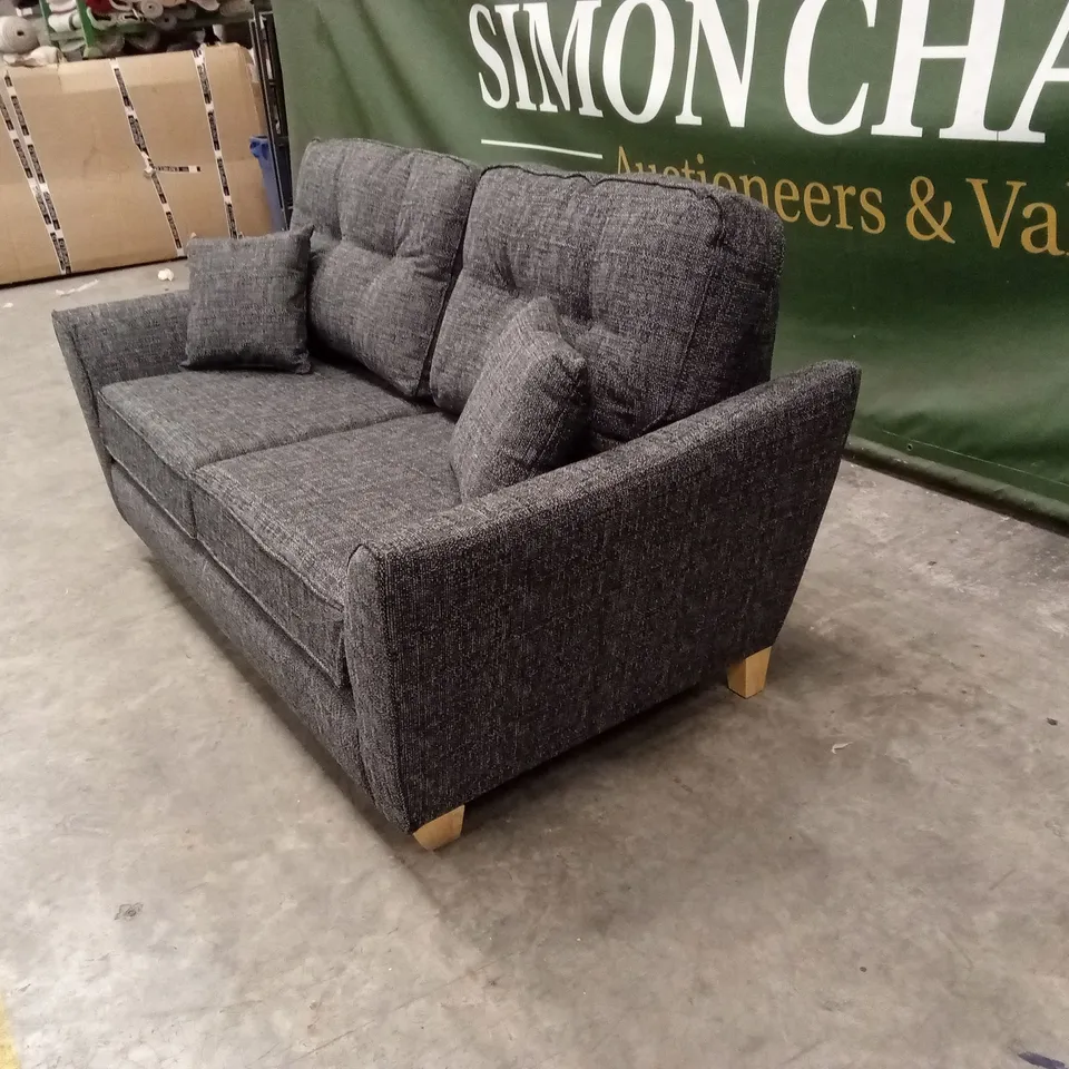 HALSTOW 2 SEATER FABRIC SOFA - CHARCOAL RRP £729