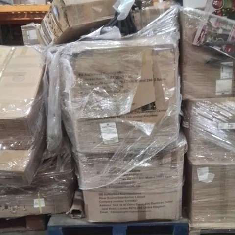 PALLET OF ASSORTED HOUSEHOLD GOODS AND PRODUCTS TO INCLUDE;CATFLAP,COAT HANGERS,STORAGE UNIT