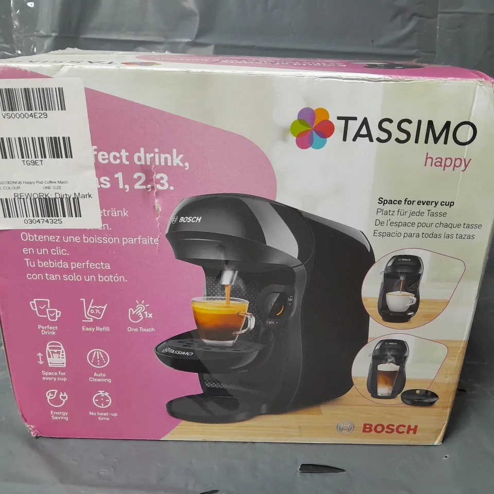 TASSIMO HAPPY POD COFFEE MACHINE  RRP £89